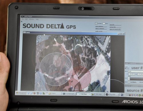 Sound Delta — interface GPS du dispositif