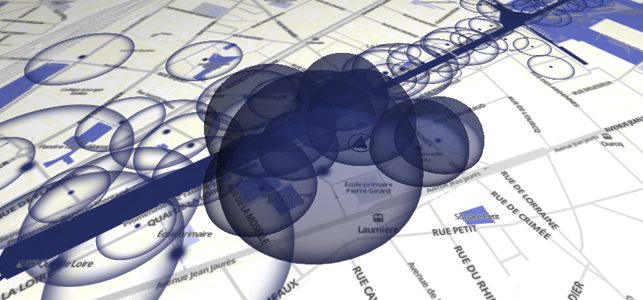 Soundways — vue des zones sonores sur la carte